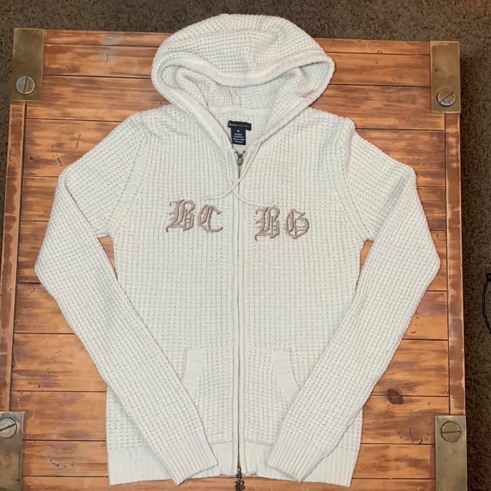 BCBG Full Zip Knit Hoodie